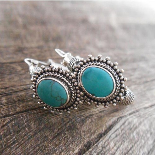 Orecchini vintage turchese - orecchini,