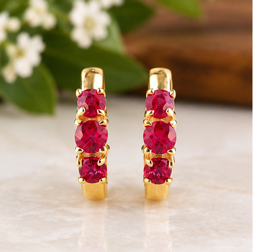 3ct round cut simulated ruby - 3ct,