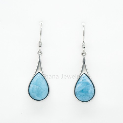 Orecchini pendenti larimar - orecchini,