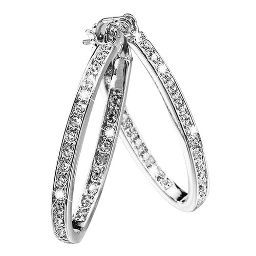 Orecchini cerchio argento - orecchini, a