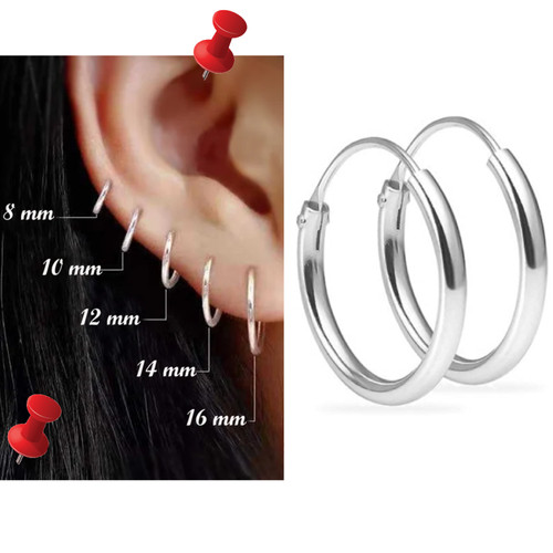 Orecchini cerchio argento - orecchini,