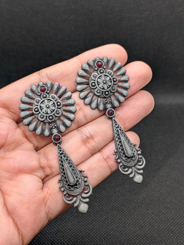 Orecchini tribali boho argento